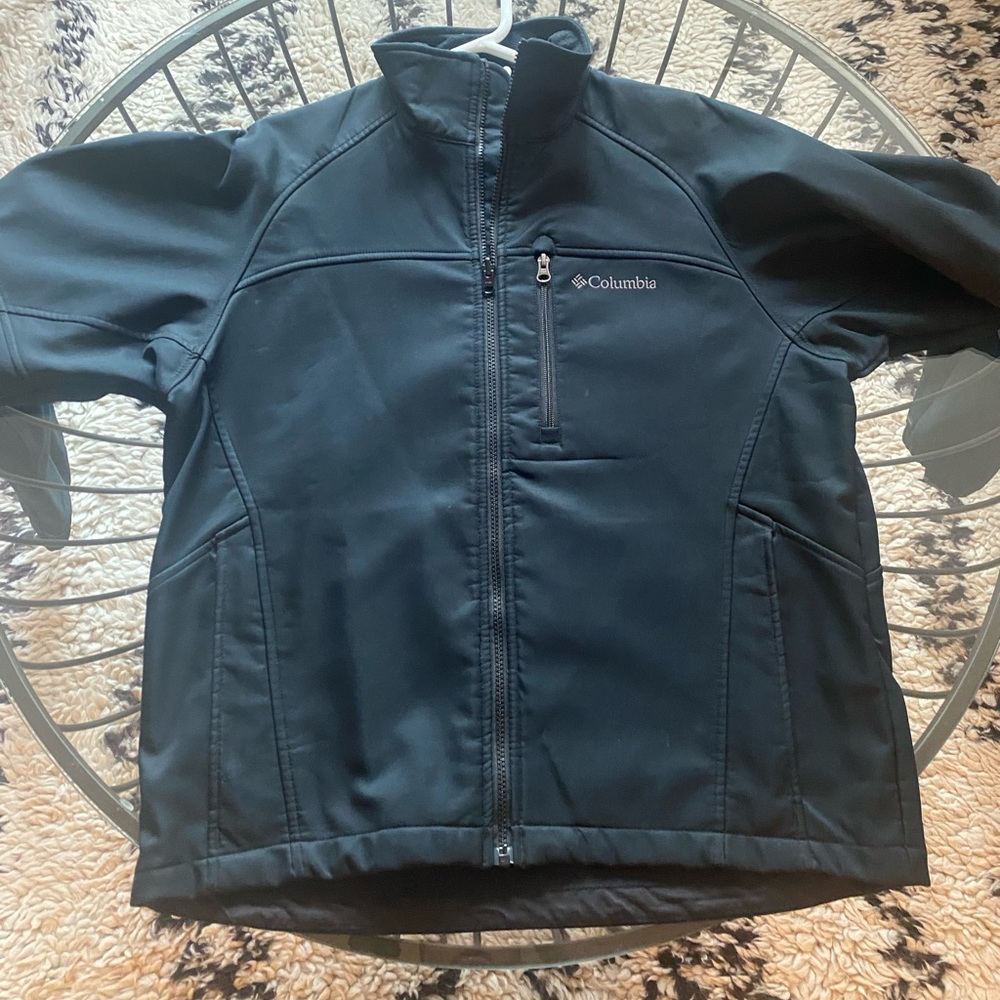 Columbia Sportswear Black Midlayer Polyester Jacket with Fleece Lining